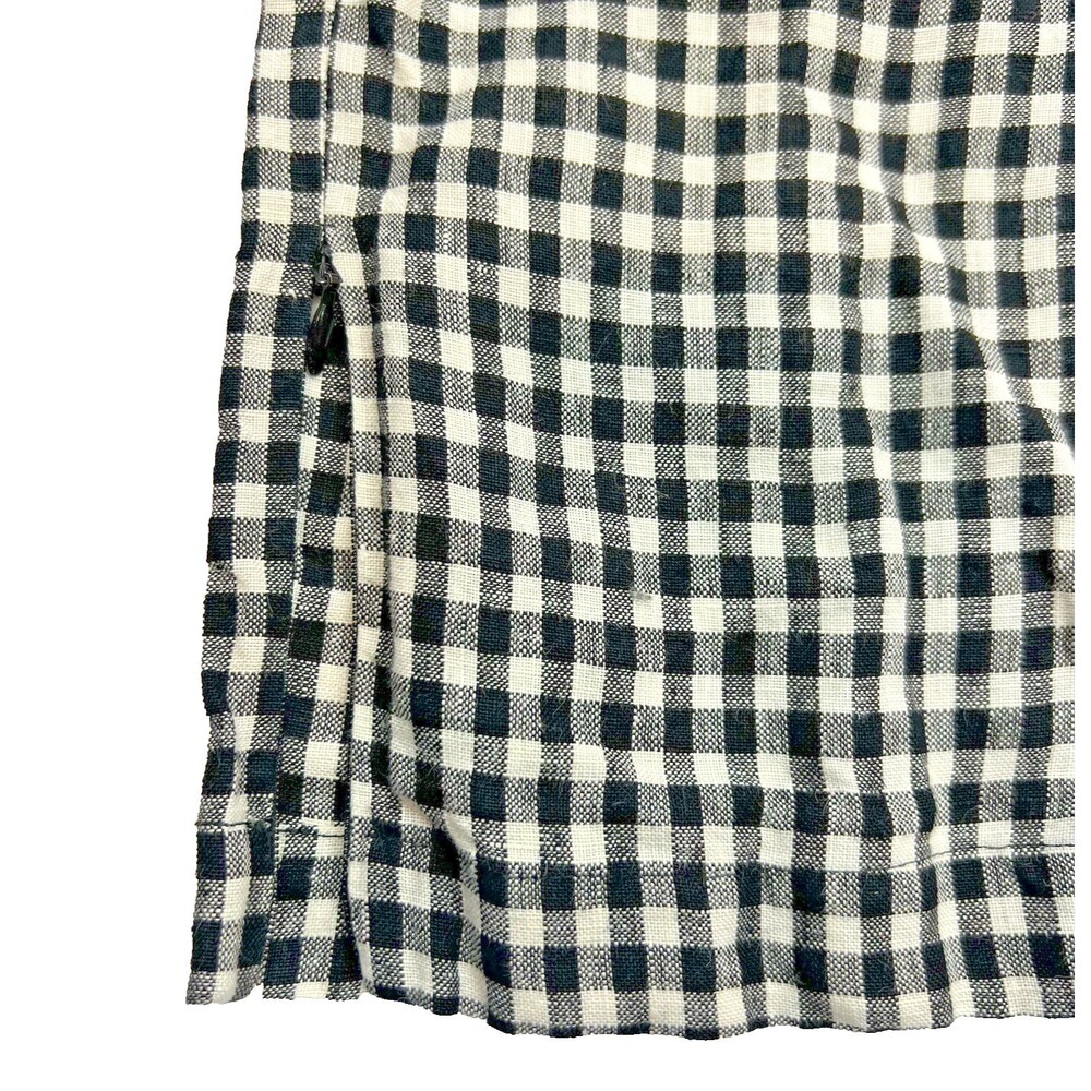 Reformation Saldana Two Piece Set Size 2 Linen Black White Gingham Crop Top Pant - Picture 11 of 16